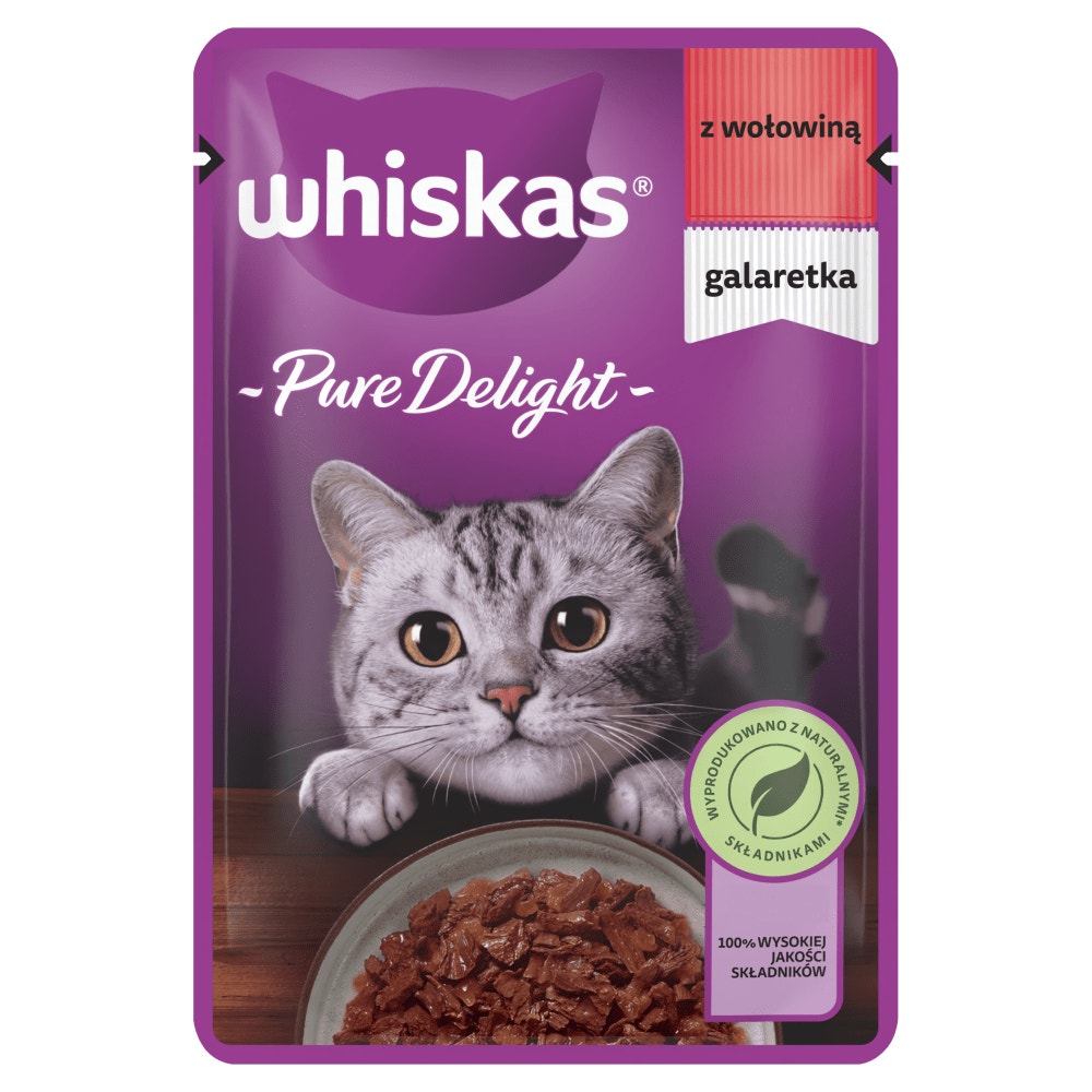 WHISKAS® Pure Delight z Wołowiną w galaretce 85g - 1