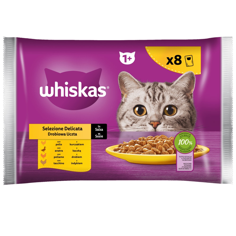 WHISKAS® Drobiowa Uczta w sosie 8 x 85g - 1
