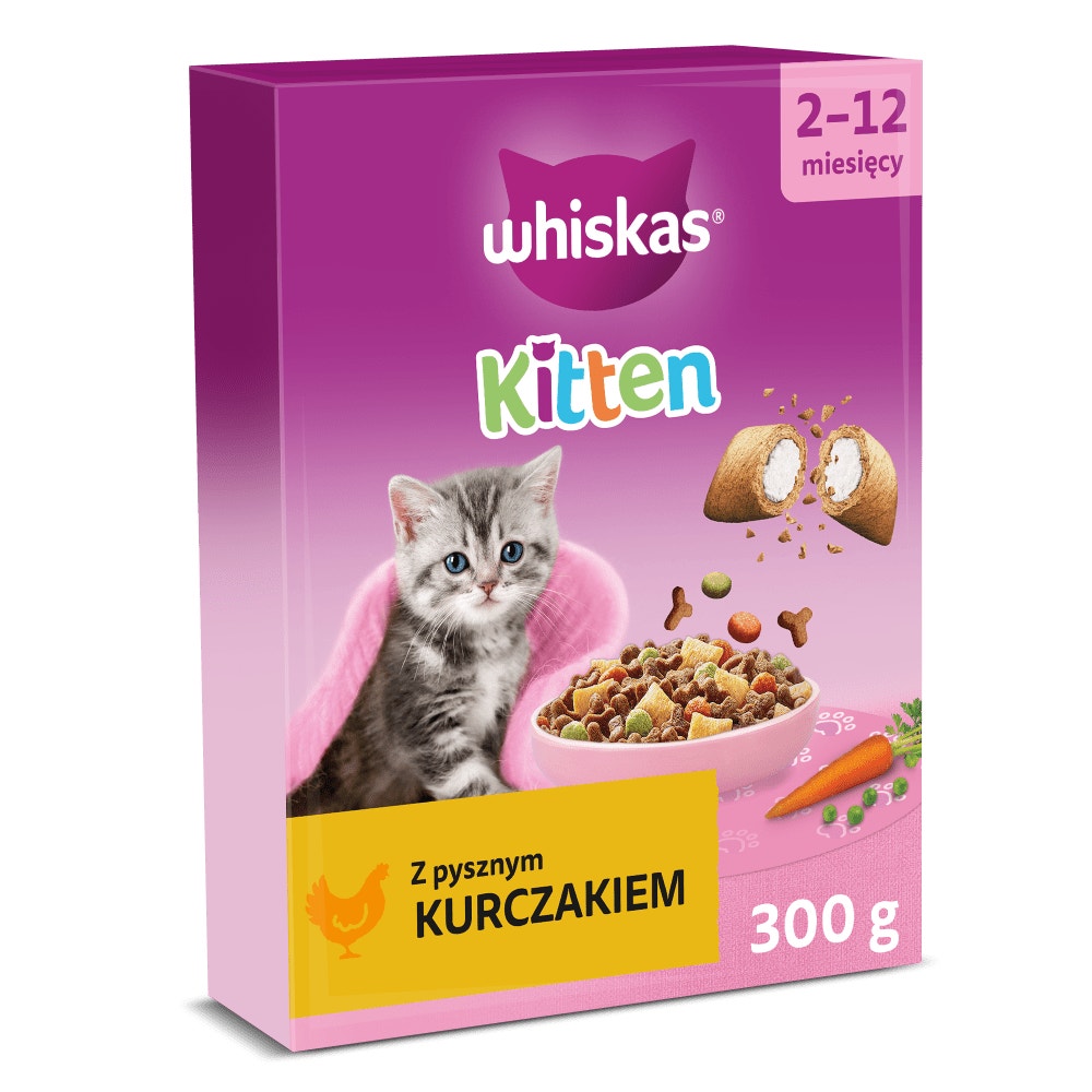 WHISKAS® Junior Karma sucha z Kurczakiem 300 g, 800 g, 1,4 kg, 1,9 kg & 14 kg - 1