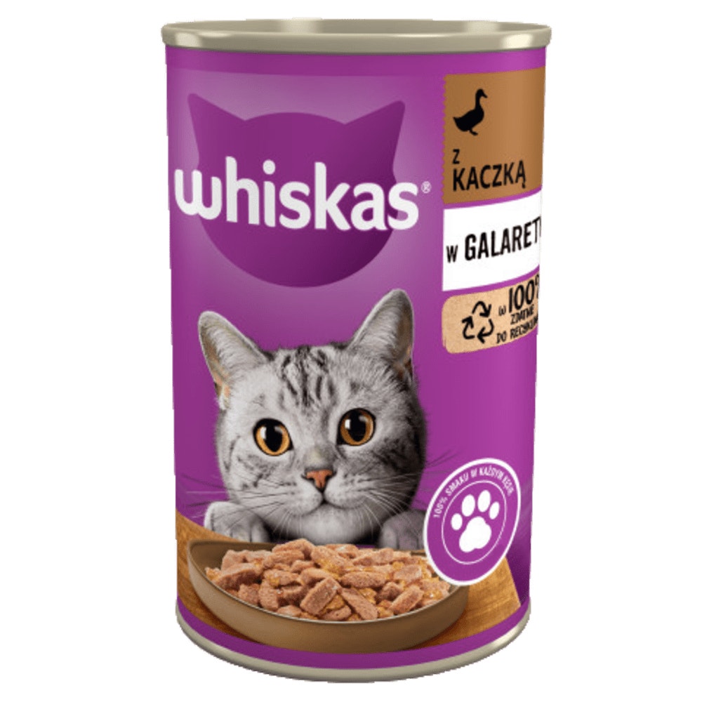 WHISKAS® Mokra karma z Kaczką w galaretce 400g - 1